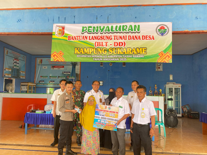 PENYALURAN DANA BLT-DD PERIODE JANUARI - MARET 2025 , SUKARAME, MERAKSA AJI, TULANG BAWANG