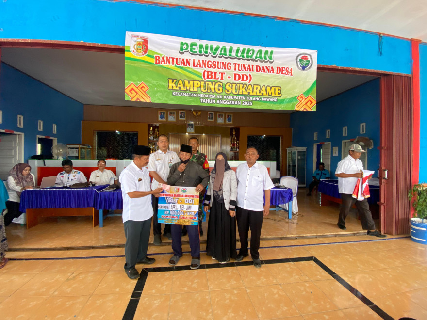 PENYALURAN DANA BLT-DD PERIODE APRIL - JUNI 2025 , SUKARAME, MERAKSA AJI, TULANG BAWANG